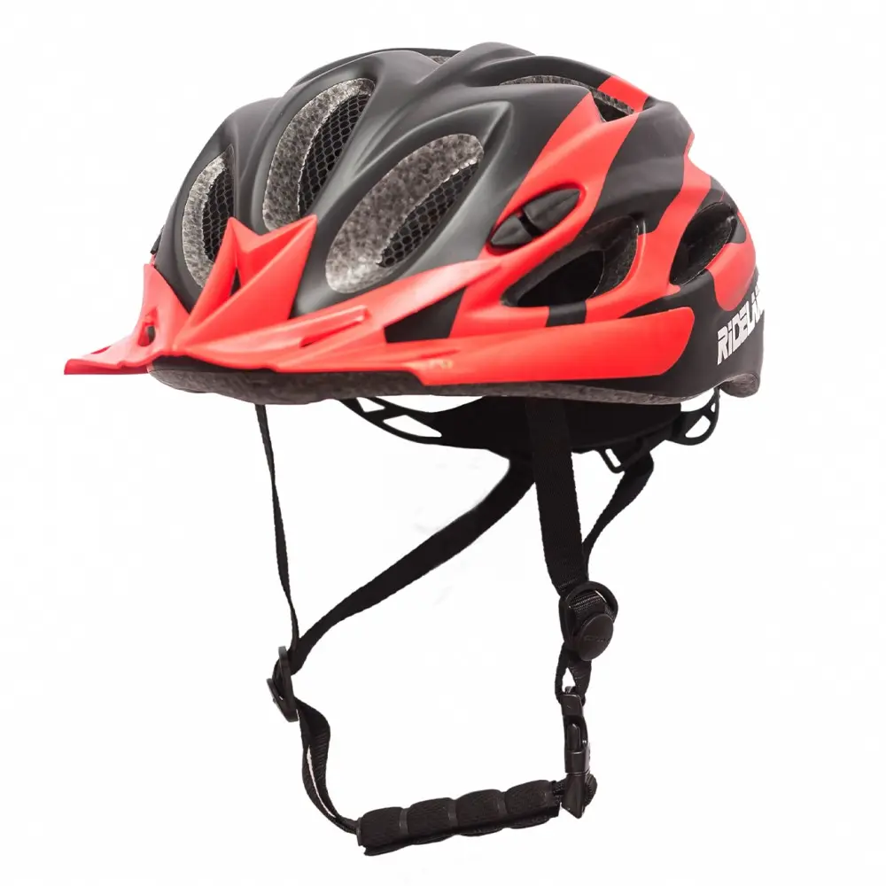 Casco de Bicicleta RIDELAND Fungo MTB Black Red S/M y M/L — miniatura 2